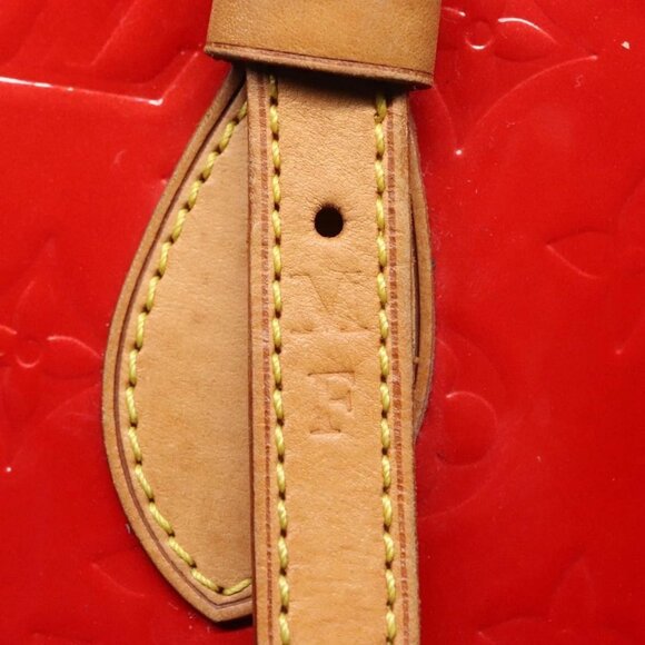 LOUIS VUITTON Monogram Vernis Bucket PM Shoulder Bag SPO Red LV Auth - Picture 10 of 16